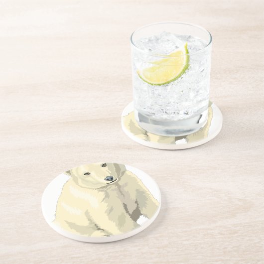 Dessous De Verre En Grès Ours polaire (Côté)