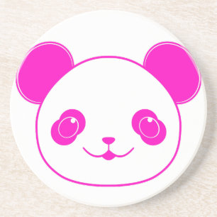 Dessous De Verre En Grès Ours rose Kawaii Panda