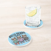 Dessous De Verre En Grès Ours Sympas Uniquement (Côté)