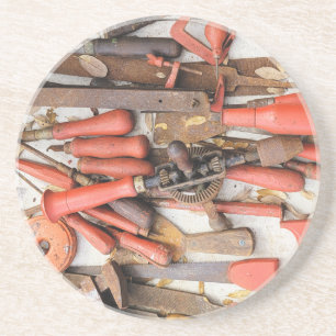 Dessous De Verre En Grès Outils Outil Russe antique Red Man