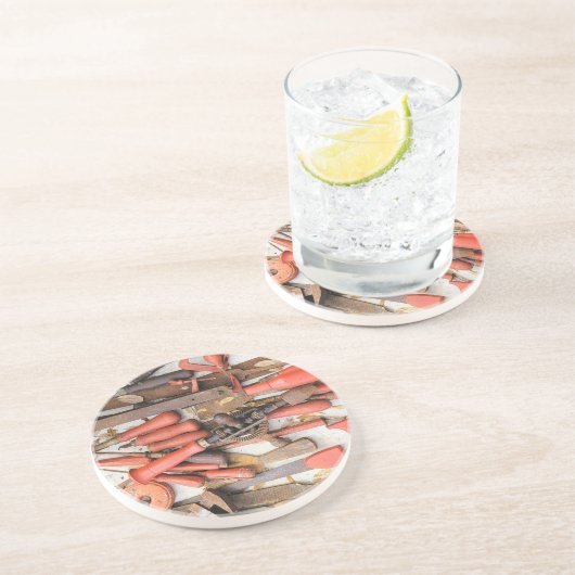 Dessous De Verre En Grès Outils Outil Russe antique Red Man (Côté)