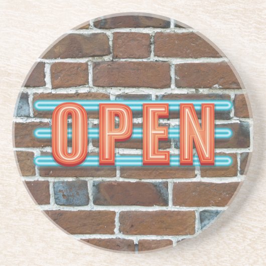 DESSOUS DE VERRE EN GRÈS OUVRIR LE SIGNE (Devant)