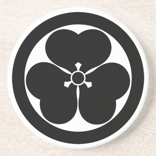 Dessous De Verre En Grès Oxalis en cercle (Devant)