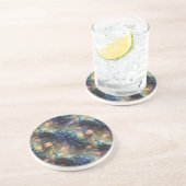 Dessous De Verre En Grès Pacock Floral (Côté)