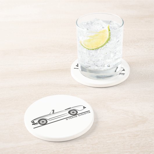 Dessous De Verre En Grès Pagode Mercedes SL Kabrio (Côté)