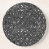 Dessous De Verre En Grès paillettes noires, effet grès (Devant)
