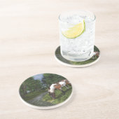 Dessous De Verre En Grès Paint Horse by Forest Stream (Côté)