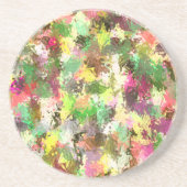 Dessous De Verre En Grès Paint Splatter Automne Couleur Feuilles Abstraits (Devant)