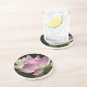 Dessous De Verre En Grès Paire de fleurs de Lotus II (Côté)