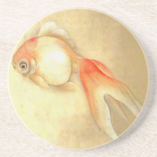 Dessous De Verre En Grès Paisible poisson rouge japonais (Devant)