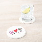 Dessous De Verre En Grès Paix, amour, et vin (Côté)
