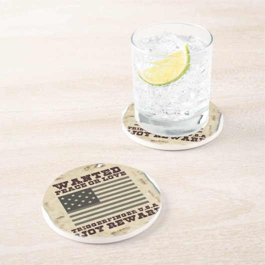 Dessous De Verre En Grès Paix Recherchée (Côté)