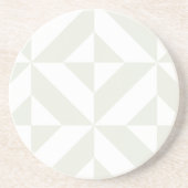 Dessous De Verre En Grès Pale Gray Geometric Deco Cube Pattern (Devant)