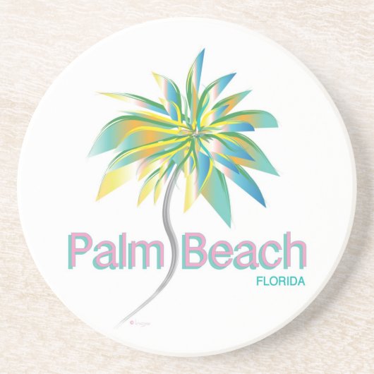 Dessous De Verre En Grès Palm Beach, Floride (Devant)