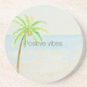 Dessous De Verre En Grès Palm tropical Ocean Beach (Devant)