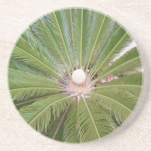 Dessous De Verre En Grès Palm vert cool (Devant)