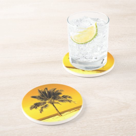 Dessous De Verre En Grès Palmier de l'île (Côté)