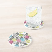 Dessous De Verre En Grès Palmiers de Grunge (Côté)