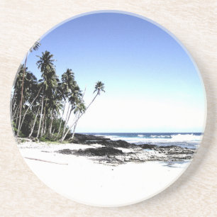 Dessous De Verre En Grès Palmiers exotiques & Plage Paradise