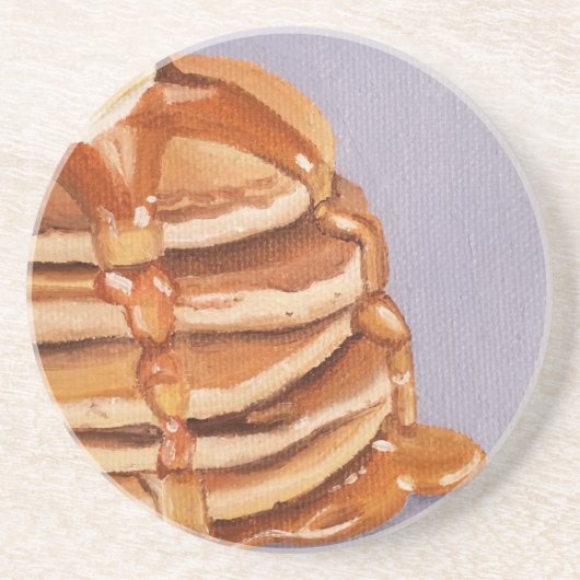 Dessous De Verre En Grès Pancakes Shortstack Petit-déjeuner Peinture (Devant)