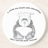 Dessous De Verre En Grès Panda Bear Chef Chocolat (Devant)