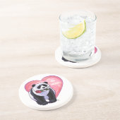 Dessous De Verre En Grès Panda Bear Saint Valentin (Côté)