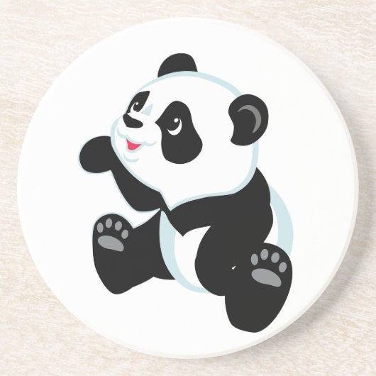Dessous De Verre En Grès panda de bande dessinée (Devant)