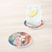 Dessous De Verre En Grès Panic Waves peinture à l'huile (Côté)