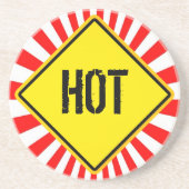 Dessous De Verre En Grès panneau d'avertissement, HOT (Devant)