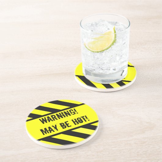 Dessous De Verre En Grès panneau d'avertissement, HOT (Côté)