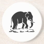 Dessous De Verre En Grès Panneau de trekking des éléphants asiatiques devan (Devant)