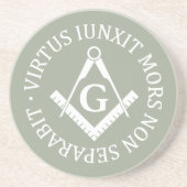 Dessous De Verre En Grès Panneau franc-maçonnerie (Devant)