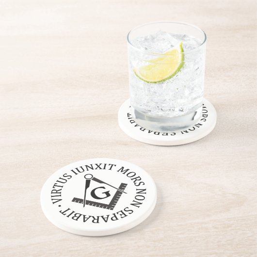 Dessous De Verre En Grès Panneau franc-maçonnerie (Côté)