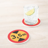 Dessous De Verre En Grès Panneau routier (Côté)