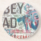 Dessous De Verre En Grès Panneau routier d'abbaye (Devant)