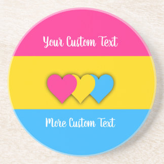 Dessous De Verre En Grès Pansexuality pride flag with text