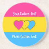 Dessous De Verre En Grès Pansexuality pride flag with text (Devant)