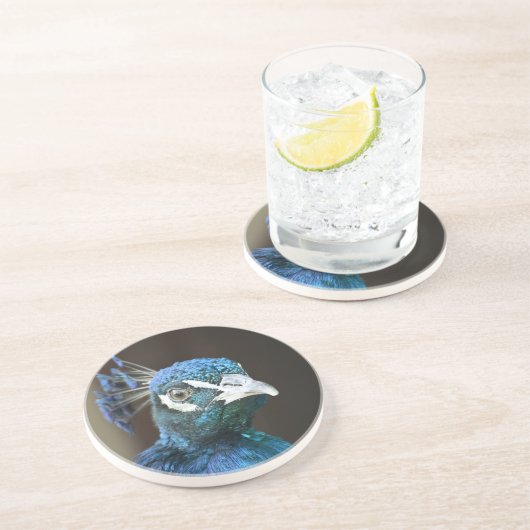 Dessous De Verre En Grès paon (Côté)