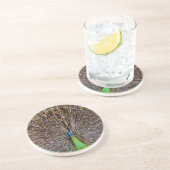 Dessous De Verre En Grès Paon (Côté)