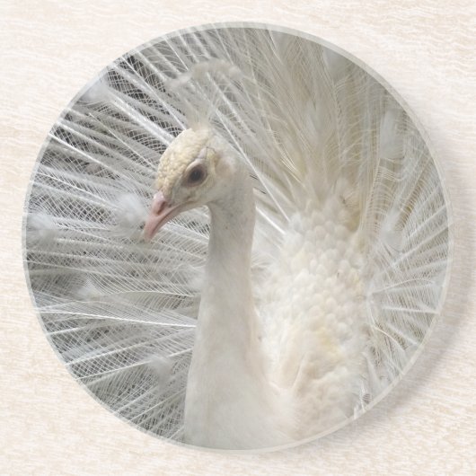 Dessous De Verre En Grès Paon impérial (Devant)