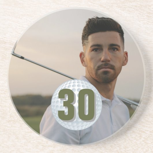 Dessous De Verre En Grès Papa Birthday Golf Party (Devant)