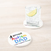 Dessous De Verre En Grès Papa de l'autisme fier (Côté)