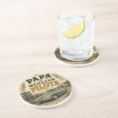 Dessous De Verre En Grès Papa Le Meilleur Pilote (Côté)