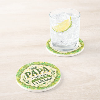 Dessous De Verre En Grès Papa, L'Homme, Le Mythe, La Légende