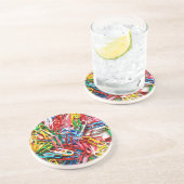 Dessous De Verre En Grès Papier arc-en-ciel (Côté)