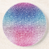 Papier d'emballage Pailleté Rose Bleu Ombre