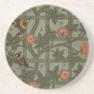 Dessous De Verre En Grès Papier peint à motif treillis de William Morris