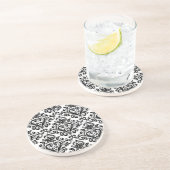 Dessous De Verre En Grès Papier peint floral de damassé (Côté)