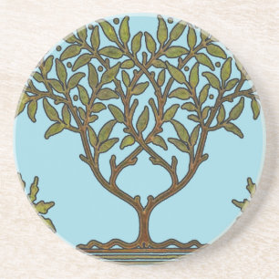 Dessous De Verre En Grès Papier peint frise d'arbre de William Morris