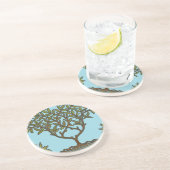 Dessous De Verre En Grès Papier peint frise d'arbre de William Morris (Côté)